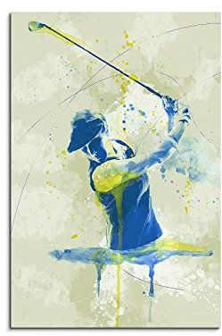 Paul Sinus Art Golf II 90x60cm SPORTBILDER Splash Art Wandbild Aquarell Art
