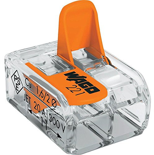 Lot 10 Bornes WAGO Série 221 2 contacts à levier 0.2-4 mm2