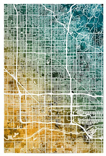 artboxONE Poster 30x20 cm Städte Phoenix Arizona City Map - Bild Phoenix Arizona Phoenix