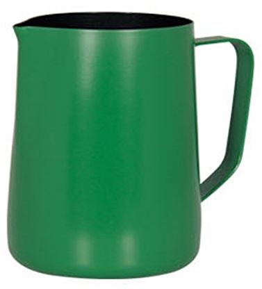 Hillento espresso lanceur de café du lait à mousser, acier inoxydable grelots macchiato cappuccino latte art fabrication tasses cruche, parfait pour le lait, la crème, le 20 oz / 600 ml, vert