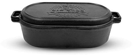 Pit BOSS 68014 6qt Cast Iron Roaster and Griddle Lid, Black