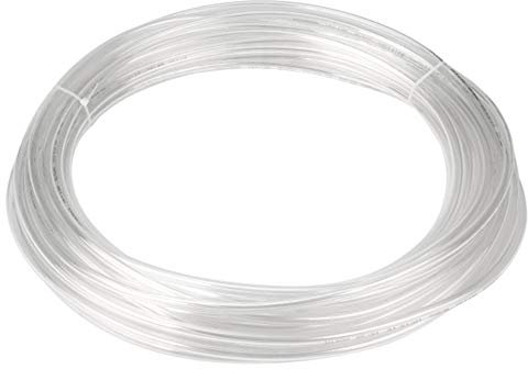 Quickun Pneumatic Tubing 6mm x 4mm PU Polyurethane Tube Air Hose Line for Air Compressor Fitting or Fluid Transfer (Clear 32.8ft/10Meters)