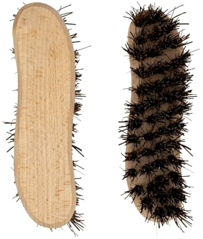 Pack of 2 Wooden Scrubbing Brush, Heavy Duty Large Hard Bristle Brush, Stiff Bassine Fills, Traditional Multi Purpose Scrubbing Brush, Ideal for Cleaning Hard Surfaces, Floors, Walls - Remove Any Dirt