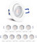 linovum 10 Stück ATESA LED Einbauleuchte weiß schwenkbar flach inkl wechselbarem 5W LED Modul warmweiß - Einbauspot rund 230V