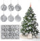 Yisscen Weihnachtskugeln Baumschmuck 12 Stück Weihnachtskugeln Silber Kunststoff, Christbaumkuge, Weihnachtsdeko Weihnachtsbaumkugeln, Dekokugeln für Weihnachten, Party, Hochzeitsfest, ø 6 cm
