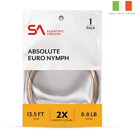 Scientific Anglers Absolute Euro Nymph Leader 13.5ft (4X)