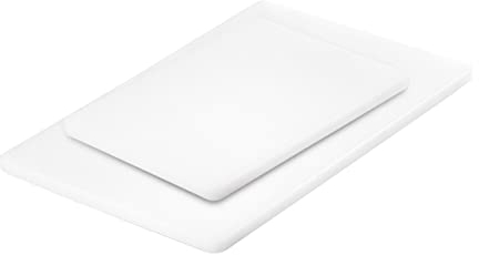 METRO Professional Set di 2 taglieri, Polietilene ad Alta Densità (HDPE), Rettangolari, Ideali per Cucine Professionali, Bianchi