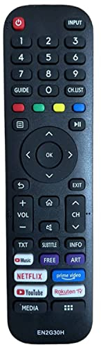 Mandos a Distancia Aplicable a para Mando hisense vidaa en2g30h Aplicable a para Hisense 4K UHD TV 43A7300F 43A7120F 55A7500F 43A519EEVS 55A7300F 65A7300F 70A7100F HE70A6109FUWTS HE75A6170FUWTS