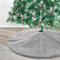 Deggodech Grau Weihnachtsbaum Röcke mit Helles Filament, 90cm Plüsch Weihnachtsbaumrock mit Kunstfell Runde Rand Christbaumständer Baum Decke für Weihnachten Neujahr Party Dekorationen
