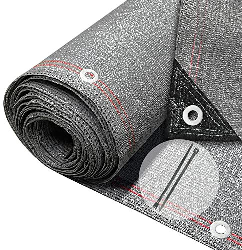 vounot® Brise Vue Occultant en HDPE avec Attaches et Clips de Fixation Protection Rayons UV Résistant aux Déchirures et au Vent Protection pour Jardin Balcon 230g/m² 1x10m Gris