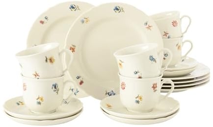 Seltmann Weiden 4052212028354 Marieluise elfenbein Streublume Kaffeeservice, Porzellan