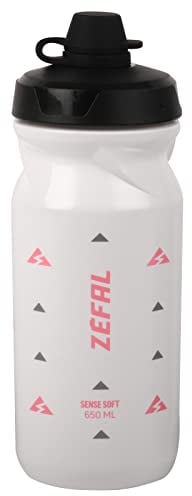 ZEFAL Sense Soft 65 No Mud Wasserflasche – Trinkflasche Fahrrad – Weiß – 650 ml – Rennrad Trinkflasche – MTB Radflasche
