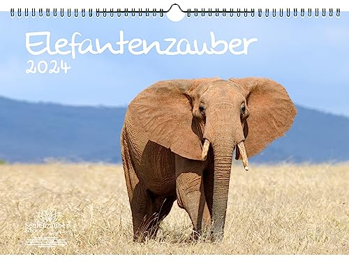 Elefantenzauber DIN A3 Kalender für 2024 Elefanten - Seelenzauber