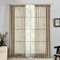 Deconovo Voile Durchsichtig Vorhang mit Kräuselband Halbtransparent Dekoschal Leinenoptik Luftige Gardinen Kinderzimmer, 245x140cm(HöhexBreite), Taupe, 2er Set