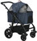 PawHut Hundebuggy 2 in 1 Hundewagen Transporttasche, Klappbarer Katzenwagen, Hundebox, Katzenbuggy mit Meshfenster, bis 10 kg für Kleine Hunde, Oxford, Dunkelblau