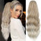 YEESHEDO Pferdeschwanz Haarteil Lang 60cm mit Kordelzug Wellig Locken Ponytail Extension Blond zu Platin Natürliches Clip in Haarteil Ponytail Haarzopf für Damen Afro Zopf Haarverlängerunge
