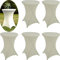 TRUTZHOLM Stehtischhusse 5er Set Husse für Partytisch Bistrotisch in beige Ø 80cm Deko für Strandhochzeit