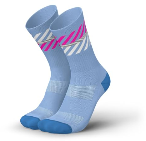 INCYLENCE Lanes · dünne Merinosocken lang, atmungsaktive Sportsocken mit Anti-Blasen Schutz, 40% wärmeisolierende Merinowolle, Herbst & Frühlings Socken · Wander- & Fahrradsocken (39-42, Water Pink)