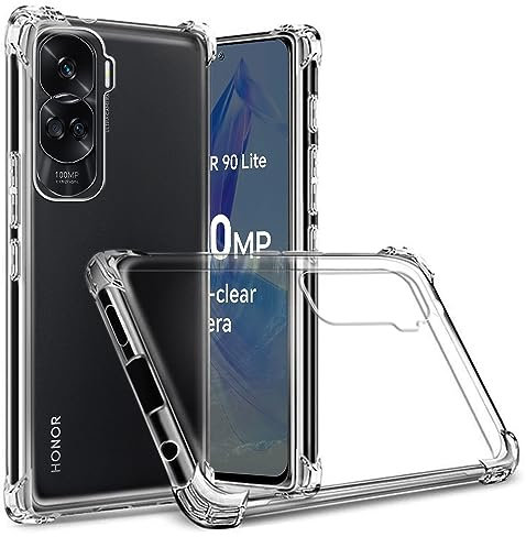 gueche Case for Honor 90 Lite, Crystal Clear Shockproof Phone Cover, Soft TPU Protective Ultra thin Slim Fit, Smartphone Case For Honor 90 Lite Cases Coque funda Hülle 6.7-Inch (Not for Honor 90)