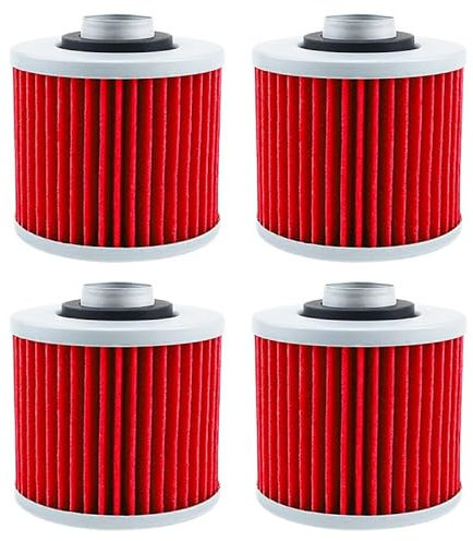 1/2/4 Pcs Filtro Olio Moto for Yamaha for Dragstar XVS125 XVS250 XVS400 V-Star XVS 125 250 400 XVS650 XVS 650 XVS1100 XVS 1100 (Color : 4pcs-yellow)