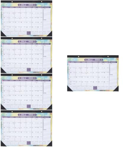 STOBOK 5st Wandkalender 2023 Monatskalender Kalender Zum Aufhängen An Der Wand Tageskalender 2023 2022 Jahreskalender 2023 Schreibtisch Klappkalender 2023 Zeitplan Papier Wandbehang
