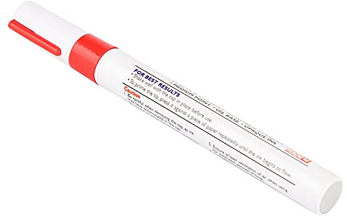 Fuerdich Tire Paint Pen Marker, Professional Waterproof Car Tire Paint Pen Mark Pens for Car Vehicle Motorcycle Tyre (Red)