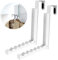 Gachiwar® Pack de 2 tendederos plegables sobre la puerta, perchero con gancho sobre la puerta, tendedero para espacios pequeños compactos en lavanderías interiores (blanco)