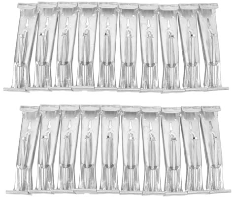 20 Pcs Hidden Gutter Hangers, Quick Screw Gutter Clips, Heavy Duty Rain Gutter Brackets Fastener with Pre Inserted Screws for 5inch Aluminum Gutters for Repairing Fallen Gutters