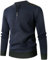 Weihnachtsoberteil für Herren, UK-Sweatshirts, lässig, Herbst und Winter, hoher Kragen, Farbblockierung, lässiger Herrenpullover, navy, XL