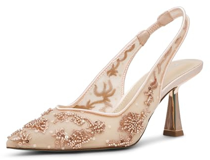 Betsey Johnson Women's Nikki Pump, Blush, 5 UK