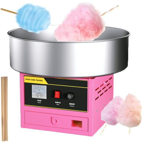 Large Cotton Candy Machine Commercial, 1200W Electric Cotton Candy Machine with Storage Drawer, and Sugar Spoon, Suitable for Family Gathering, Birthday Parties, Festivals,Metalirontype