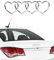 Flaconi Aufkleber für Auto,Aufkleber Auto,Auto Logo Modifikation,Herz Ringe Auto Emblem Logo Aufkleber,Autoaufkleber Tuning,Lustige Autoaufkleber,Dekorativer Aufkleber für A3 A4 A6L Q5 (Silber)