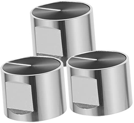 KOMBIUDA 3pezzi Kit Manopole in Metallo Per Controllo Fornello Cucina Gas Ricambio Ergonomico Facile Da Installare Resistenti e Affidabili Per Piano Cottura