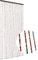 Garbenat Perlenvorhang - 90 x 175cm Bambusvorhang 27-Zeilen Bunt Perlen Teilervorhang Retro Dekovorhang Baumwollfaden Seilvorhang PerlenTürvorhang - Bunt