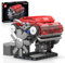 Mould King Age 8+ 10155 V8 Engine Building Blocks Set, Build Your Own Mini Engine That Work, 8-Cylinder Petrol Car Engine Replica Model Building Kit for Kids, Teens, & Hobby Kit for Adults (535 Pcs)