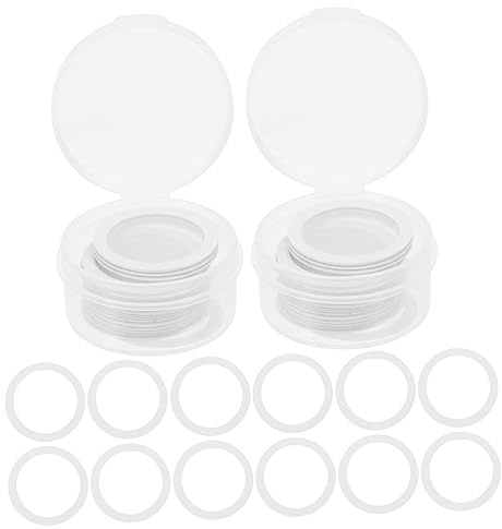 Kazoo Flöten Zwerchfelle 60 Stück Ersatz Weiß für Proben | PE Material, Leicht zu Montieren, Schnelle Reserve, für Musikschüler und Kazoo Spieler, 1,9x1,9x0,1cm