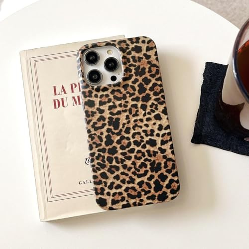 XCuihulle Hülle für iPhone 17 Pro Handyhülle Leopard 6.3”,Ultradünn Schutzhülle Silikon Case Brown Leoparden Cover Kameraschutz Weich TPU Slim Case für Frauen Mädchen-Leopard 1