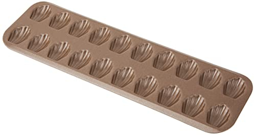 GOBEL - Plaque de 20 Mini Madeleines - Acier - Revêtement Antiadhérent Bicouche Garanti sans PFAS - Qualité Professionnelle – Fabriqué en France