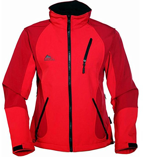 Cox Swain Titanium 3-Lagen Damen Softshell Jacke Forest - 10.000mm Wassersäule 2.000mm atmungsaktiv, Colour: Red, Size: M