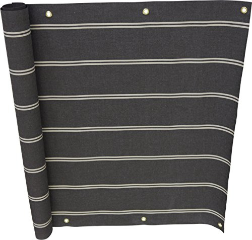 ANGERER Balkonbespannung Exklusiv braun, Höhe: 90 cm, Länge: 8 Meter | Balkonumspannung, Wind- und Sichtschutz für Balkongeländer, waschbarer Stoff, inkl. Befestigungskordel, Made in Germany