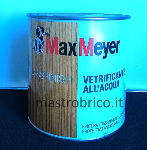 vetrificante all'acqua GLASSFINISH - Finitura trasparente Lucida 750ml