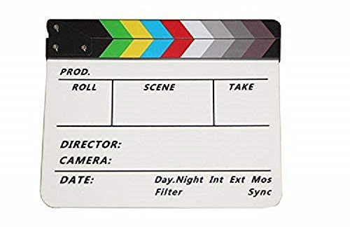 Bresser BR VC1 Filmklappe aus Acryl magnetisch 24,5 x 30 cm | Mit wasserlöslichem Stift beschreibbar, magnetisch gesicherte Klappe, für Filmstudio, Büro und Dekoration, Gewicht 430 g
