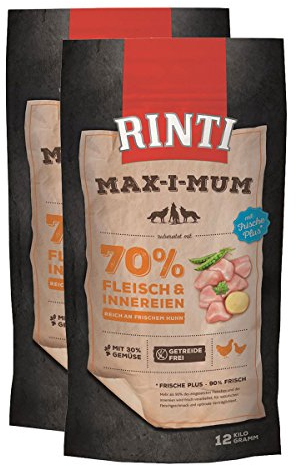 Rinti Hunde-Futter Max-i-Mum Trockenfutter 2x12kg Huhn