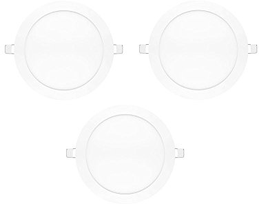 NuLoXx 3er Pack LED Panel Round 18W/727 2700K warmweiß 1200LM AC 80…260V, 120° Abstrahlwinkel, Einbau-Deckenleuchte ersetzt 40 Watt