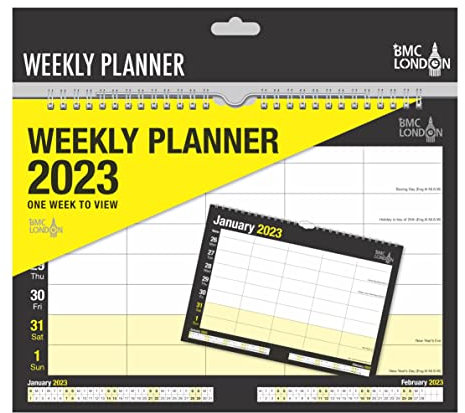 2019 Kalender und Planer, Monat auf Wochenansicht in englischer Sprache Week to View Planner - Five column Week to View Planner - Five columns