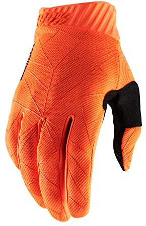 100% RIDEFIT Motocross-Handschuhe – MX Dirt Bike & Powersport Reitausrüstung für Herren (SM – Fluo Orange/Schwarz)