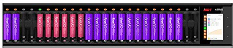 ISDT N24 Batterieladegerät Akku Ladegerät Universal LCD-Display Schnellladegerät Ladegerät für 24 Akkus NI-MH NI-Cd AA AAA Li-lon LiHv NI-MH NI-Cd LiFePO4 Eneloop