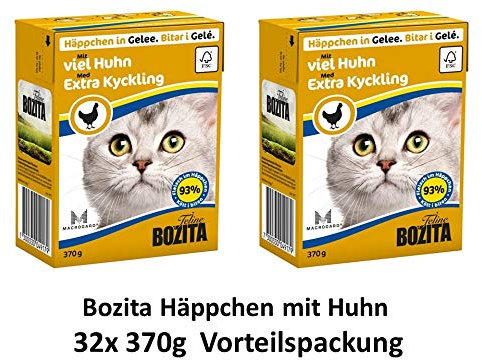 Bozita Häppchen Gelee mit Huhn | 32x 370g Sparpackung
