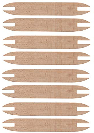 freneci 8X Bois Tissage Navette Bâtons Bois Tige Métier à Tisser Pull Approvisionnement Outils à Main