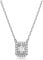 Swarovski Pendente Millenia, Taglio ottagonale, Bianco, Placcato rodio